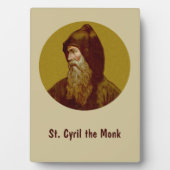聖シリル・ザ・モンク(M 002) 5"x7"垂直 フォトプラーク (正面)