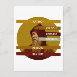 聖シリル・ザ・モンク(M 02)ポストカのカラー・パレット ポストカード