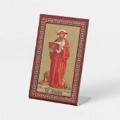 聖ジェロームがライオンと（鳥）ショウジョウコウカンチョウする(P 004) 台座サイン (正面)