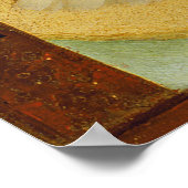 聖ジェロームと獅子1436 （パネルのテンペラ） ポスター (角)