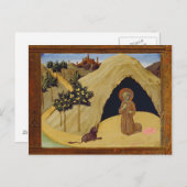 聖ジェロームと獅子1436 (パネルのテンペラ) ポストカード (正面/裏面)