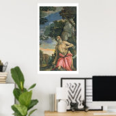 聖ジェローム懺悔(キャンバス油) ポスター (ホームオフィス)