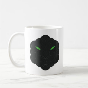 聖ジャガー – 人生の顔、ブラック。 コーヒーマグカップ