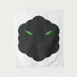 聖ジャガー – 人生の顔、ブラック。 タペストリー