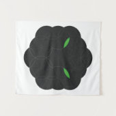 聖ジャガー – 人生の顔、ブラック。 タペストリー (正面(横))