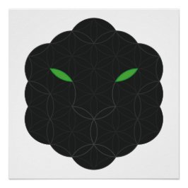 聖ジャガー – 人生の顔、ブラック。 ポスター