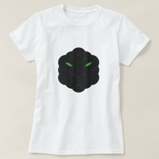聖ジャガー – 人生の顔、ブラック。 Tシャツ (デザイン正面)