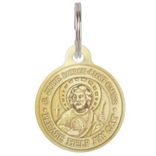 聖ジュード、救済私の猫、メダルとIDラベル ペット　ネームタグ