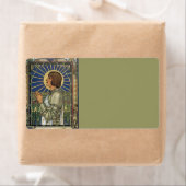 聖ジョアン・アーク・ステンドグラス像 ラベル (インサイチュ)