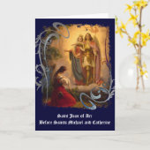 聖ジョアン・オブ・アーク挨拶空白のカード カード (黄色い花)