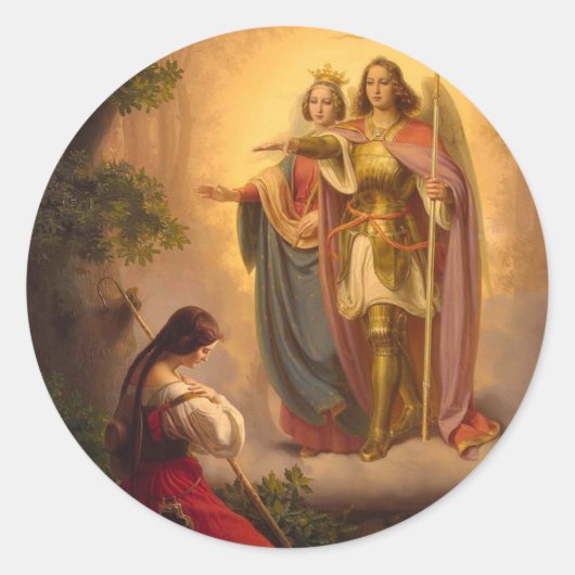 聖ジョアン・オブ・アーク聖マイケル・キャサリン・アレクサンドリア ラウンドシール (正面)