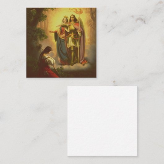 聖ジョアン・オブ・アーク スクエア名刺 (正面/裏面)