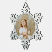 聖ジョアン・オブ・アーク・バーニング・アット・ザ・ステーキ(BF 01) スノーフレークピューターオーナメント (右)