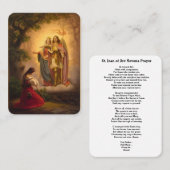 聖ジョアン・オブ・アーク・マイケル・キャサリン・ホーリー・カード 名刺 (正面/裏面)