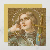 聖ジョアン・オブ・アーク(JM 28)スクエア空白のグリーティング (正面/裏面)