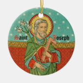 聖ジョセフの上半身(詳細、VVP 09) セラミックオーナメント (正面)