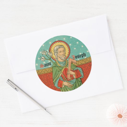 聖ジョセフの上半身(詳細、VVP 09) ラウンドシール (封筒)