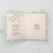 聖ジョセフイエズ宗教的フローラピーチヴィンテージ カード (内部)