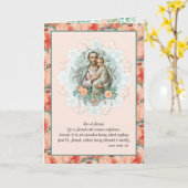 聖ジョセフイエズ宗教的フローラピーチヴィンテージ カード (黄色い花)