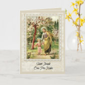 聖ジョセフ挨拶カード(内部祈りの言葉付) カード (黄色い花)