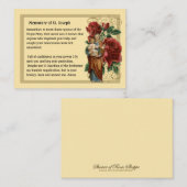 聖ジョセフ暗記カトリック祈りの言葉聖札 名刺 (正面/裏面)