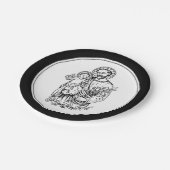 聖ジョセフ祈米国黒白カトリック ペーパープレート (アングル)