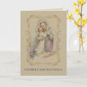 聖ジョセフ神父イエス伝統的サン カード (黄色い花)