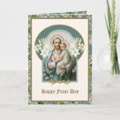 聖ジョセフ饗宴イエスフローラ宗教ヴィンテージカ カード (正面)