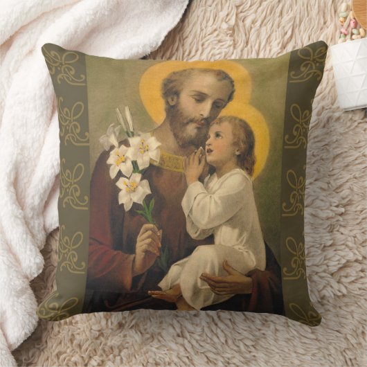 聖ジョセフ・イエス宗教法王サイン クッション (ブランケット)