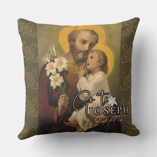 聖ジョセフ・イエス宗教法王サイン クッション (裏面)