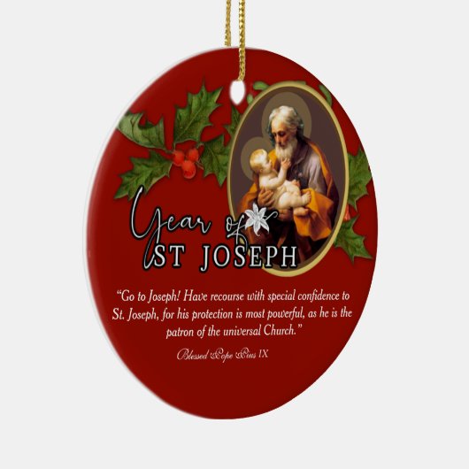 聖ジョセフ・カトリック宗教祈りの言葉 セラミックオーナメント (右)