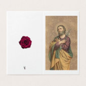 聖ジョセフ・カトリック弔問サンキューカード (外部フラット)