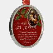 聖ジョセフ・カトリック法王の署名の年 メタルオーナメント (右)