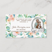 聖ジョセフ・カトリック・ユーカリ宗教フローラ 名刺 (正面)