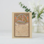 聖ジョセフ・クリスマス中世の写本 ポストカード (スタンド正面)