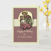 聖ジョセフ・ブラウンの饗宴に関する誕生日 カード (黄色い花)