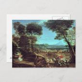 聖ジョージとドラゴンとの風景, c.1610 ポストカード (正面/裏面)