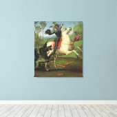 聖ジョージとドラゴンの戦い キャンバスプリント (インサイチュ (ウッドフロア))