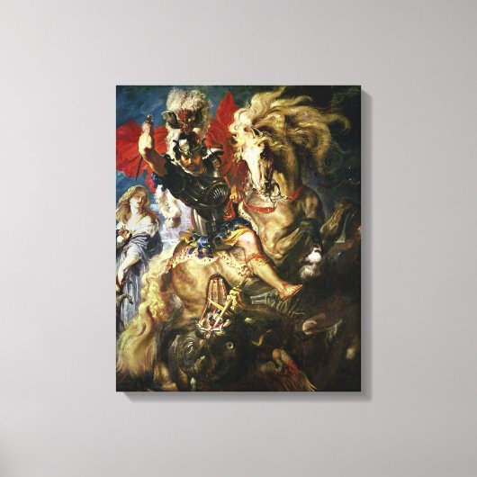 聖ジョージとドラゴン1606 キャンバスプリント (正面)