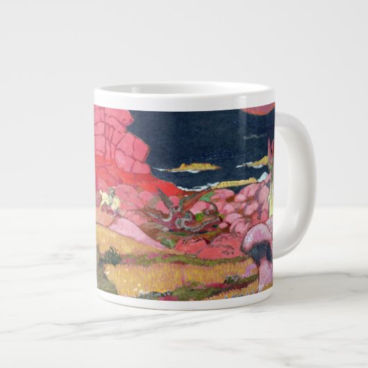 聖ジョージとドラゴン ジャンボコーヒーマグカップ (正面右)