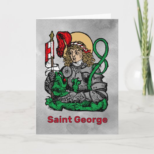 聖ジョージとドラゴン(ニュールンベルク)の挨拶 カード (正面)
