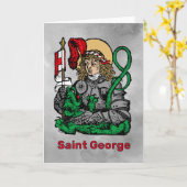 聖ジョージとドラゴン(ニュールンベルク)の挨拶 カード (黄色い花)