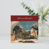 聖ジョージとドラゴン、茶色、青、赤、黒 招待状 (スタンド正面)