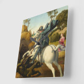 聖ジョージとドラゴン、1506年ラファエル スクエア壁時計 (傾斜)