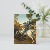 聖ジョージとドラゴン、1506年ラファエル ポストカード (スタンド正面)
