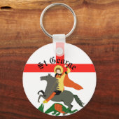 聖ジョージと竜と聖ジョージ十字架 キーホルダー (裏面)