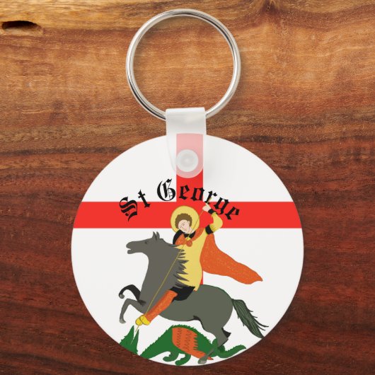 聖ジョージと竜と聖ジョージ十字架 キーホルダー (裏面)