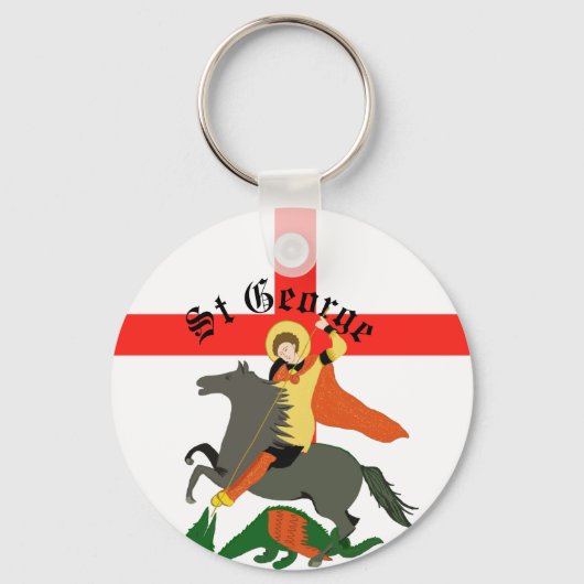 聖ジョージと竜と聖ジョージ十字架 キーホルダー (裏面)