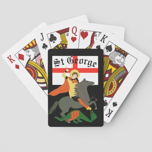 聖ジョージと竜と聖ジョージ十字架 トランプ (裏面)