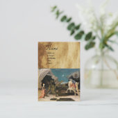 聖ジョージと竜，羊皮紙，茶色，青 名刺 (スタンド正面)